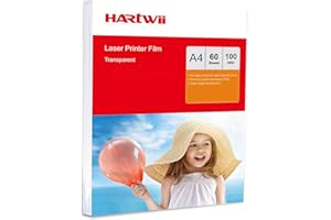A4 Overhead Projector Film OHP - 60 Sheets Clear Acetate for Laser & Copier Hartwii