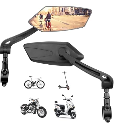 2 Pezzi Specchi Per Bici Da Strada Specchietto Retrovisore Ruotabile A 360 Gradi Specchietto Retrovisore Per Bicicletta Per Scooter Elettrico Manubr 93834306 - Foto 2