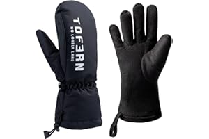 Tofern Guanti da sci unisex impermeabili e antivento,fascia elastica al polso, per attività all'aria aperta, per snowboard