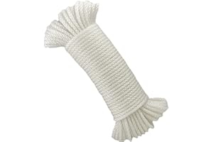 GOPEU 5mm*25m Cuerda Plástico. Cuerda Polietileno para Tender Ropa Exterior, Jardinería, Agricultura. Fabricada en España. Blanco.