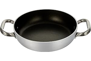 BALDASSARE AGNELLI Pentole Agnelli ALSA110S20 Platinum Tegame in Alluminio, con 2 Manici in Acciaio Inossidabile, 20 cm, Argento