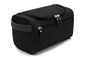 Kulturbeutel Mann zum Aufhängen,AOBETAK Kulturtasche Groß Wasserdicht mit Mesh und Zip Fach,Kosmetiktasche Übernachtung Reise Für Damen Herren Männer Frauen, Schwarz