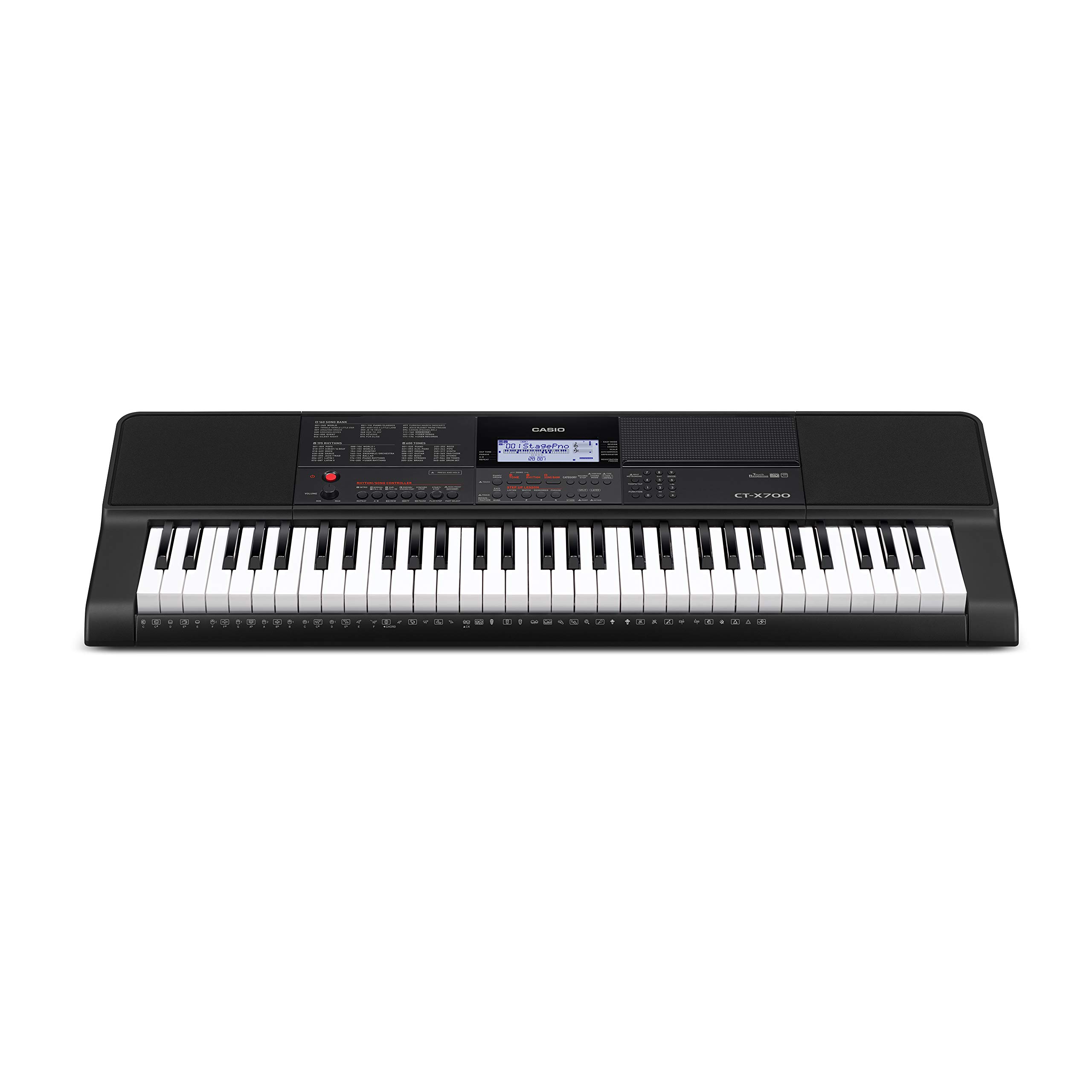 Casio CT-X700 61-Key Touch Sensitive Portable Keyboard with Carry Case (Black) - Image 7