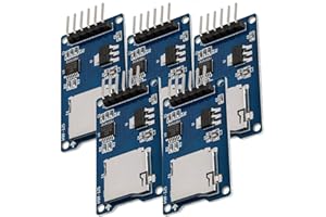 AZDelivery 5 x SPI Reader Mémoire Lecteur Micro SD TF Memory Card Module Shield Compatible avec Arduino incluant Un E-Book!