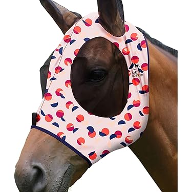 Harrison Howard Masque Anti-Mouches En Lycra Pour Cheval, M, Noir