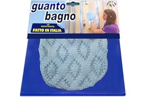 MONTERAL Guanto per la Pulizia del Bagno Cabina Doccia Sanitari Specchio - Realizzato al 100% in Viscosa - PRODOTTO IN ITALIA