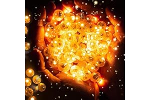 ‎SKEADEX Skeadex 100 Stück LED Ballons Lichter,Warmweiß LED Ballonlichter Mini LEDs Licht mit Batterie Geburtstag Deko Runde Kleine Party Leuchtkugel für Hochzeit Luftballons Papierlaterne Weihnachten