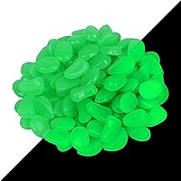 ZoomSky 200 Stücke Bunt Leuchtsteine, Dunkeln leuchtende Kieselsteine Leuchtkiesel Floureszierende Pebble Steine für…