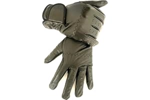 Sulkhanz LADIES Real Leather horse riding gloves in YELLOW, TAN, DARK BROWN, & BLACK Women equestrian gloves