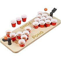 Mini Beer-Pong Compact 60x22x8 Cm – Avec Balles, Verres à Schnaps, Tout Inclus – Jeu De Société Pour Soirées