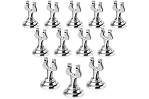 NEW STAR FOODSERVICE New Star 23428 Mirror Chrome Finish Table Menu Card Holder, 1.5-Inch, Set of 12