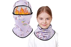 AYPOW Passamontagna in Pile Termico Bambini 2-8 Anni, Invernale Multifunzione Antivento Caldo Maschera da Sci da Ciclismo, Berretti Cappello con Scaldacollo per Ragazzi Ragazze Sport all'Aria Aperta