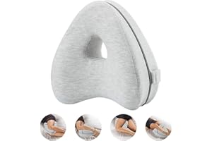 CREATESTAR Almohada para Piernas, Almohada Rodillas para Dormir Almohada para Dormir de Lado de Espuma Viscoelástica, Alivia el Dolor de Espalda,Caderas, Piernas, Rodillas y Tobillos