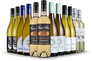 LAITHWAITES WINE Laithwaites Sauvignon Blanc Mix White Wine Selection- Case of 12 Mixed Bottles (75cl) - Chilean, French, Portuguese, New Zealand & South Africa - Les Belons & More