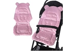 TOPOQ Pram Liner Baby Stroller Seat Cushion Car Seat Insert Universal Head and Body Support Cushion for Infant Newborn Baby Soft Soothing Buggy Pushchair Baby High Chair Cushion Seat Pad Reversible
