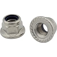 Flanschmuttern mit Sperrverzahnung (selbstsichernd) - M8 - (10 Stück) - DIN 6926 - Edelstahl A2 (V2A) - Stopmuttern…