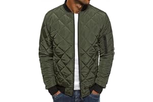 HAOLEI Giubbino Uomo Autunno Invernale Piumino Caldo Casual Tinta Unita Giacca Impermeabile Giubbotto Comodo Trapuntato Trekking Antivento con Zip e Cappuccio Piumini per Quotidiano Lavoro Scuola Moto