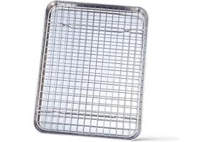 Grillschale aus Edelstahl inkl. Gitterrost | 31,5 x 24,5 x 2,5 cm | 250 °C Temperaturbeständig | Mit SizzleBrothers Gravur