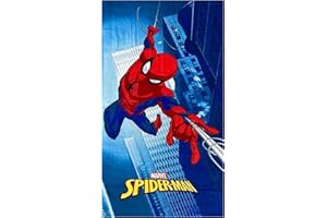 Theonoi Serviette de bain/plage/sauna, pour enfant, au choix : Spiderman Transformers Star Wars Avengers Superman Cadeau pour garçon (Spiderman 02)