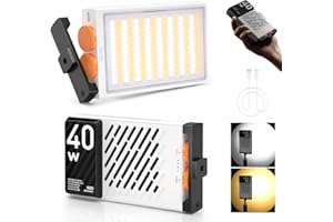 ZHIYUN FIVERAY M40 LED lampa wideo [Official], 40 W, 14 000 luksów i 2700-6200 K, CRI 96+, 320 g, przenośne wideo/aparat/kamera/streaming do YouTube TikTok, 176 diod LED