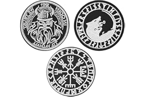 FaithHeart Viking Norse Moral Patches 3 Stück Viking Oding Klettverschluss