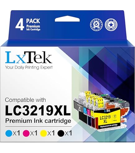 Lot De 9 Cartouches D'encre Compatibles LC3219XL/LC3217 - Pour Imprimantes Brother MFC-J5330DW, J5730DW, J6530DW, Etc. - Haute Capacité (env. 1600 Pages)