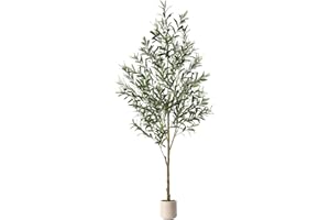 Alupssuc Olivo Artificial 180cm, Plantas Artificiales Decorativas, Olivo Artificial Grande de Interior y Exterior Decoración para Hogar, Oficina, Casa, Balcón, Dormitorio