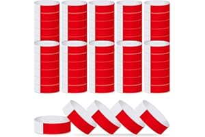 ASTARON Pulseras de papel para eventos 200 piezas Pulseras de papel para eventos Brazaletes impermeables Pulseras de eventos Pulseras de fiesta para eventos Clubes Pulseras de concierto ligeras