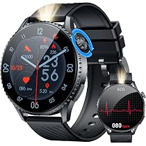 Militär Smartwatch Herren Mit Telefonfunktion, 1,32" HD Touchscreen Fitness Tracker Outdoor Taktische Sportuhr Pulsuhr Schlafueberwachung Schrittzaehler Stoppuhr Smart Watch Fuer Android Ios