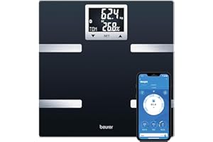 Beurer BF 720 Báscula diagnóstica con conexión Bluetooth(R) para la app del móvil, determinación del peso corporal, la grasa corporal, el porcentaje muscular y la necesidad de calorías AMR/BMR