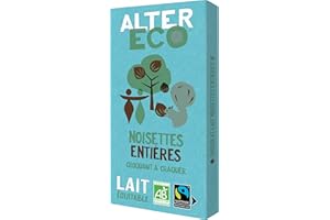 ALTER ECO - Chocolat Lait Noisettes Entières - Bio & Équitable - Origine Pérou - 100 g