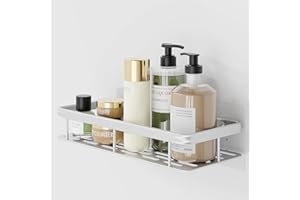 LIEBHEIM Mensola per doccia senza foratura, con nastro adesivo industriale (riutilizzabile), alluminio