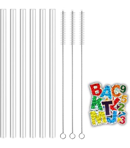 Ersatz-Trinkhalme Für Owala FreeSip Kids Flasche – 6 Stück Transparent + Reinigungsbürste
