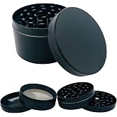 EFOTECH GRINDER Par&ccedil;alayıcı Metal baharat &ouml;ğ&uuml;t&uuml;c&uuml; herb spice 4 katmanlı 40MM / 50MM / 63MM (SIYAH, 63MM), ETG-40M-SYH