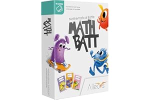 ALLEOVS Jeu Educatif Math-Batt Multiplication - 90 Cartes pour Apprendre Les Maths - Jeux de Société et Activité pour Enfants et en Famille - Cadeau d'anniversaire, Noël - 7 Ans et Plus