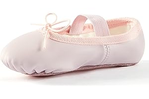 Lily's Locker Ballet Shoes for Girls Full Sole PU Leather Dance Shoes for Kids and Adults