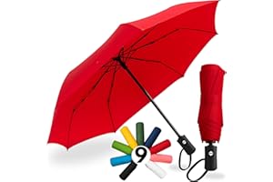 drytogo Regenschirm sturmfest I 3 Größen Ø 95cm, Ø 100cm, Ø 105cm I Taschenschirm leicht I Regenschirm klein für Reise und Alltag I Taschenschirm automatik auf und zu I Für Damen und Herren I