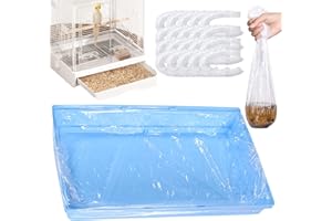 UIFRMELY 10 Pack Clear Disposable Bird Cage Liners Large Size 28x20 Inch for Bird Cages Cat Litter Box Plastic Film for Birds, Parakeets, Rabbits, Ferrets, Chinchillas, Small Animals