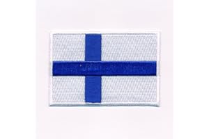 hegibaer 30 x 20 mm Finnland Flagge Helsinki Finland Flag Aufnäher Aufbügler 0638 Mini