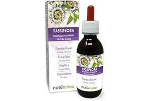 Passionflower (Passiflora incarnata) herb with Flowers Alcohol-Free Mother Tincture Naturalma - Liquid Extract Drops 120 ml - Food Supplement - Vegan