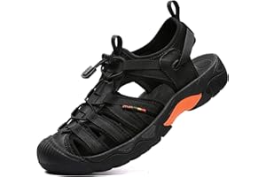 ZYLDK Sandales de Randonnée Homme Femme ​Cuir Fermées Été Extérieur Chaussures de Sport Plage Chaussures d'eau Plage Closed-Toe