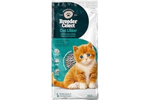 BREEDERCELECT Breeder Celect Litière Naturelle pour Chats (10L) – 99% Papier Recyclé, Litière Haute Absorption, Contrôle Optimal des Odeurs, Non Agglomérante, Biodégradable et Compostable