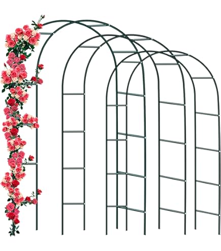 Arco Da Giardino In Ferro Per Rampicanti - 240x140x40cm, Per Rose E Piante, Decorativo