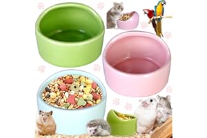 SOUNDZERO 3 Ciotole In Ceramica Per Criceti, Animali, Rosa, Blu, Verde