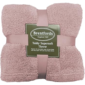 Brentfords Teddy Fleece Blanket Large Throw Over Bed Plush Super Soft