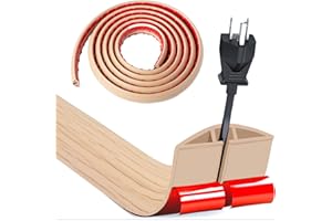 RUACDIQ Puente de Cable, pequeño conducto de Cable Flexible, Grano de Madera de 1.0m X 5cm, protección de Cable de Piso de PVC, conducto de Cable para oficinas Apartamentos almacenes hoteles (Caoba, 3m X 3cm)
