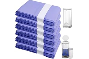 LEIKURVO Lot de 6 recharges pour poubelle à couches, compatibles avec Korbell, recharge de 16 l, pour poubelle à couches, anti-odeur, violet