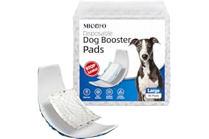 MICOOYO Doublures de Couches jetables pour Chiens mâles et Femelles, Super absorbantes, s'adaptent à la Plupart des Couches pour Chiens (Protection latérale Anti-Fuite) (L-50)