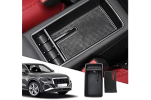 SXCY for 2017-2023 Audi Q2 UK Car Centre Console Organizer Compatible with Audi Q2 SQ2 Armrest Organiser Tray Centre Console Storage Box Armrest Glove Box 2022 2023 Audi Q2 Accessories