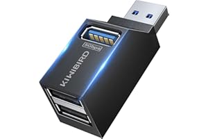 KiWiBiRD Mini USB Hub with Multi port (1x USB 3.0, 2 x USB2.0), USB Splitter Extension Adapter for Laptop, MacBook, Desktop PC Compatible with Flash Drive Printer Keyboard Mouse Headset Gamepad